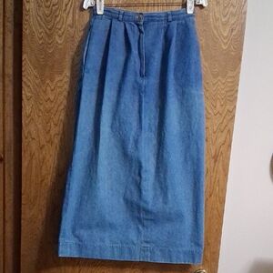 Vintage 80s  Denim Pencil Skirt